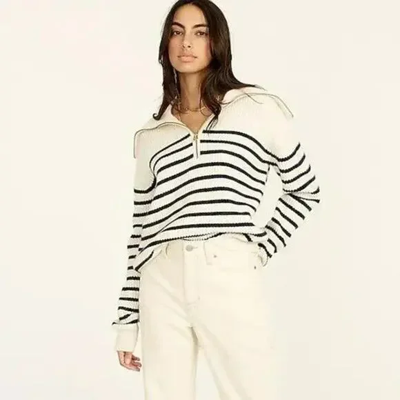 NWT J. Crew Women's Slouchy Boyfriend Denim Jeans in Ecru White (Beige) Size 24 - Picture 2 of 16